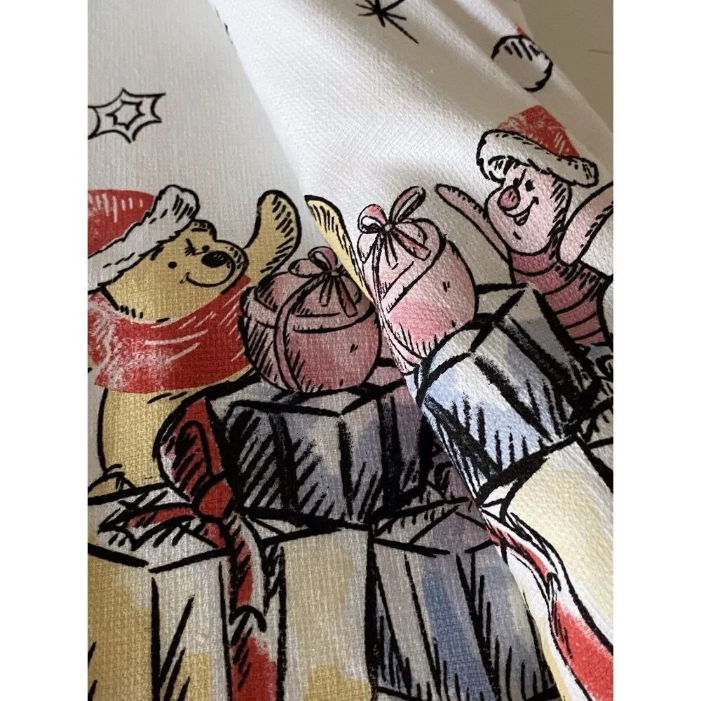 2 Pk Disney Winnie The Pooh Piglet‎ Christmas Kitchen Dish Towels 16 X 26” NEW